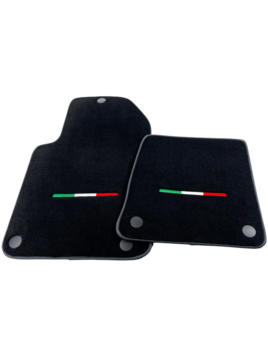Black Floor Mats For Ferrari 612 Scaglietti 2005-2011 Italian Edition - AutoWin