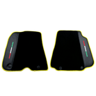 Black Floor Mats for Ferrari F12 Berlinetta (2012-2022) with Carbon Leather - AutoWin