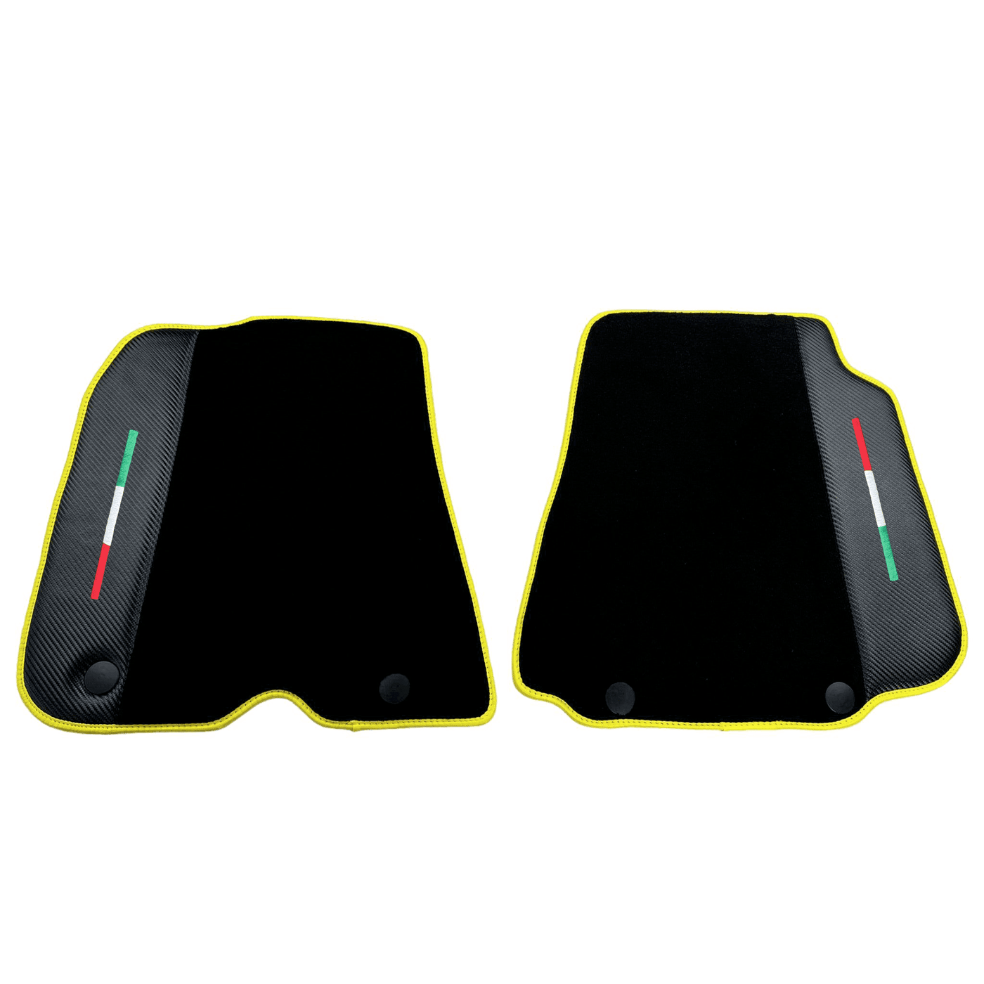 Black Floor Mats for Ferrari F12 Berlinetta (2012-2022) with Carbon Leather - AutoWin