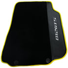 Black Floor Mats for Ferrari 812 GTS (2019-2023) with Carbon Leather - AutoWin