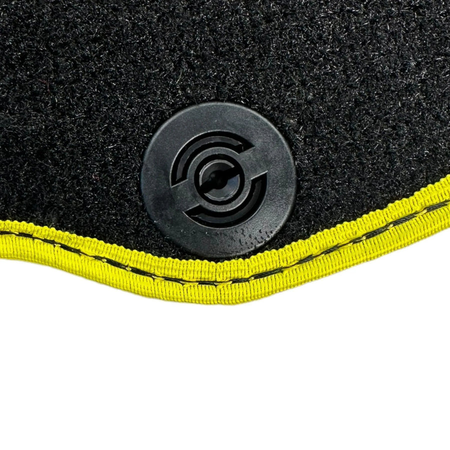 Black Floor Mats for Ferrari 812 GTS (2019-2023) with Leather - AutoWin