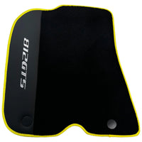 Black Floor Mats for Ferrari 812 GTS (2019-2023) with Leather - AutoWin