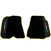 Black Floor Mats for Ferrari 812 Superfast (2018-2023) with Leather