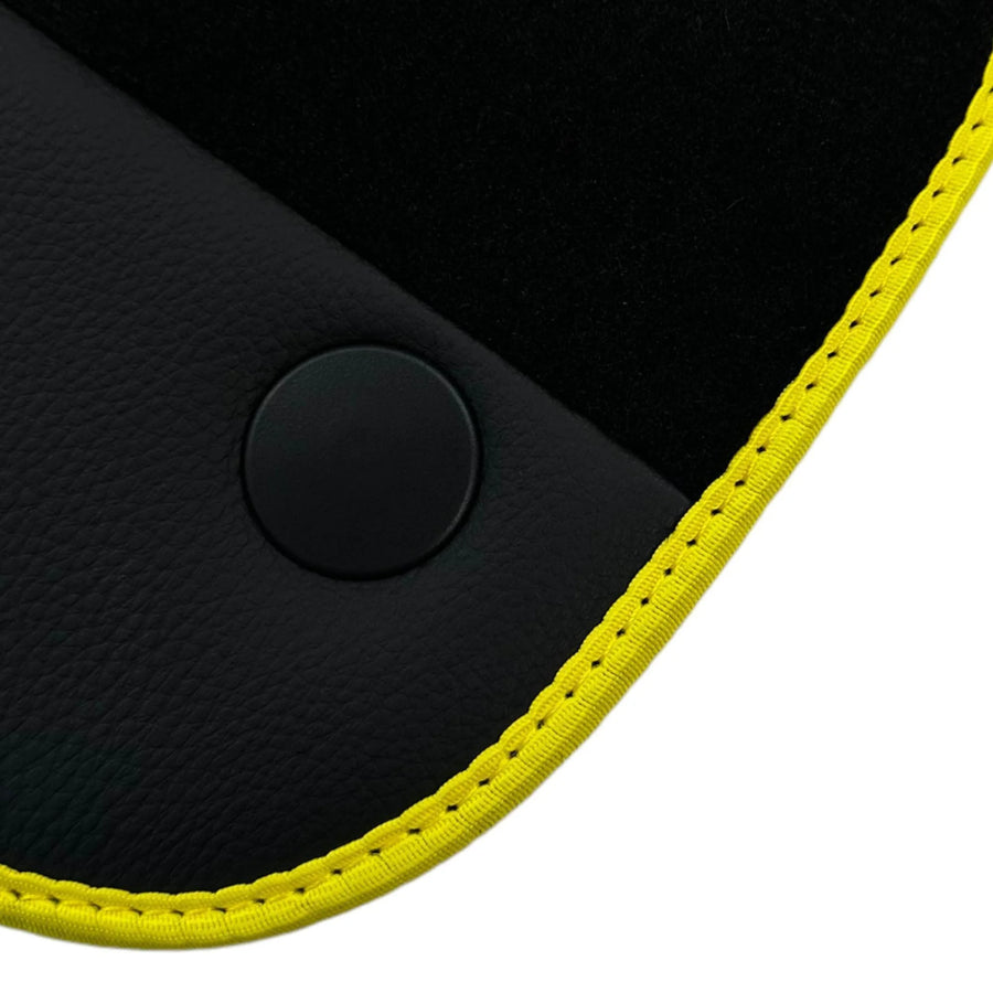 Black Floor Mats for Ferrari 812 Superfast (2018-2023) with Leather