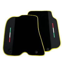 Black Floor Mats for Ferrari 812 Superfast (2018-2023) with Leather