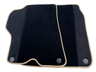 Black Floor Mats For Ferrari California 2008-2014 With Alcantara Beige Trim