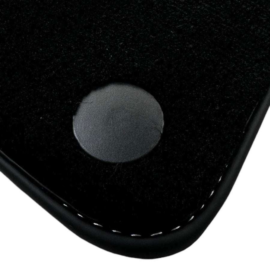 Black Floor Mats for Ferrari California (2008-2014) with Bordeaux Nappa Leather - AutoWin