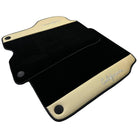 Black Floor Mats for Ferrari California (2008-2014) with Crema Nappa Leather - AutoWin