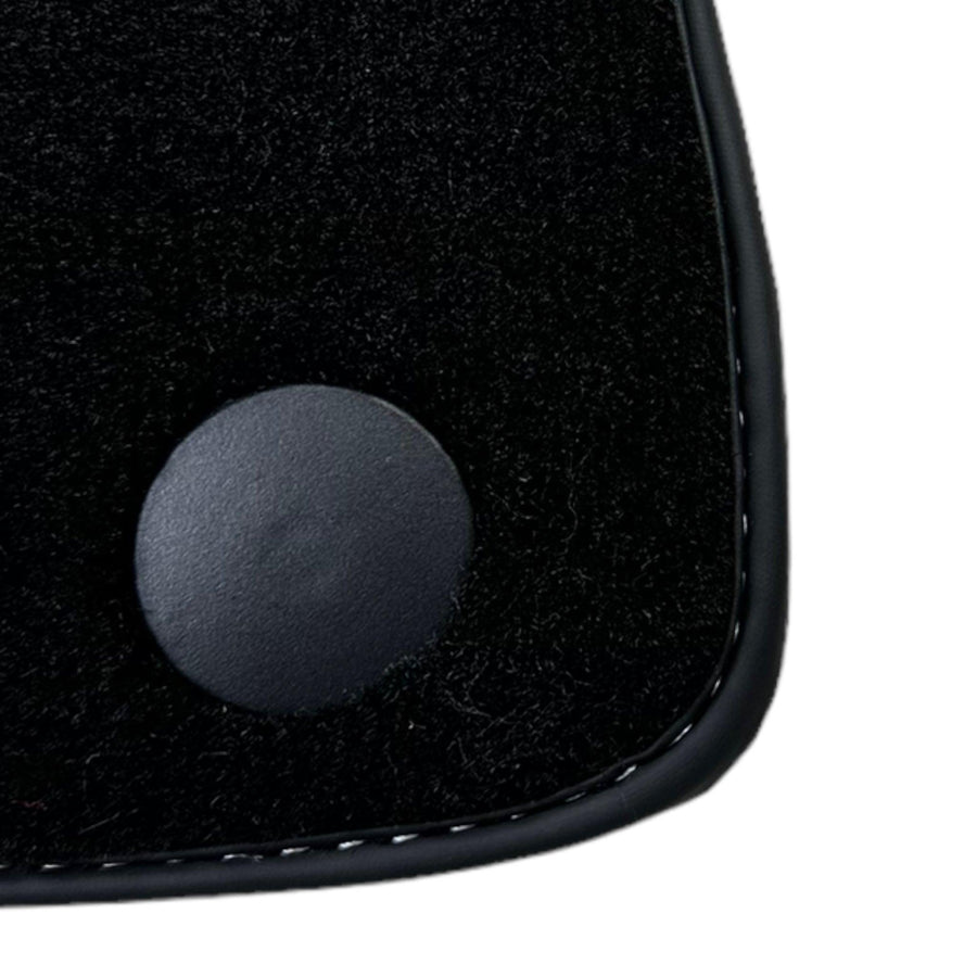 Black Floor Mats for Ferrari California (2008-2014) with Cuoio Nappa Leather - AutoWin