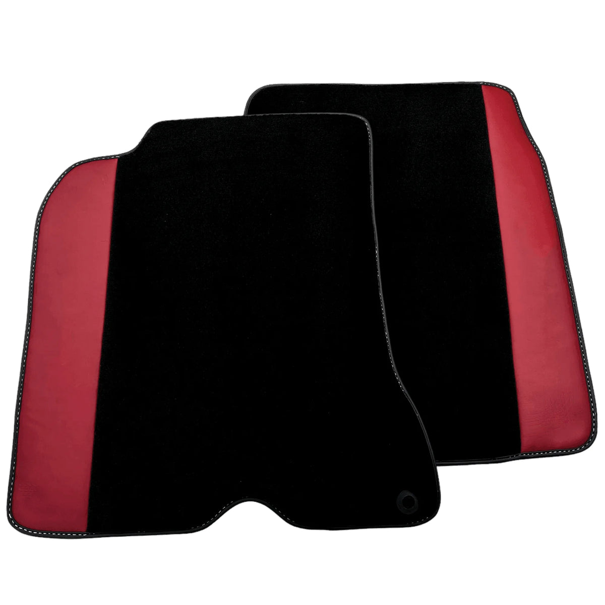Black Floor Mats for Ferrari California T (2015–2018) Bordeaux Nappa Leather