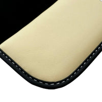 Black Floor Mats for Ferrari California T (2015–2018) Crema Nappa Leather - AutoWin