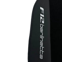 Black Floor Mats for Ferrari F12 Berlinetta (2012-2022) with Leather - AutoWin