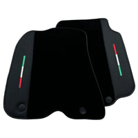 Black Floor Mats for Ferrari F12 Berlinetta (2012-2022) with Leather - AutoWin