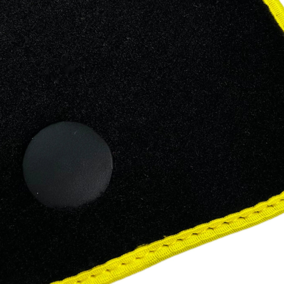 Black Floor Mats for Ferrari F12 TRS (2014) with Carbon Leather - AutoWin