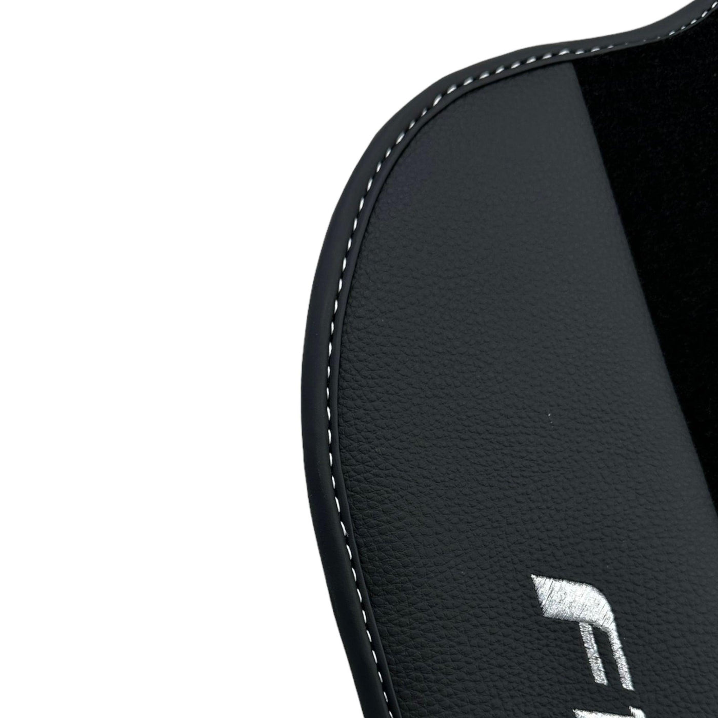 Black Floor Mats for Ferrari F12 TRS (2014) with Leather - AutoWin