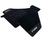Black Floor Mats For Ferrari F355 1994-1999 With Alcantara Leather - AutoWin