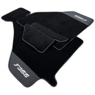 Black Floor Mats For Ferrari F355 1994-1999 With Leather - AutoWin