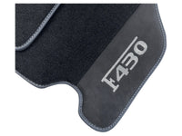 Black Floor Mats For Ferrari F430 2004-2009 With Alcantara Leather - AutoWin