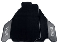 Svarte Bilmatter For Ferrari F430 2004-2009 Med Karbonfiber Lær - AutoWin