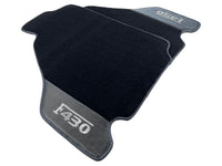 Svarte Bilmatter For Ferrari F430 2004-2009 Med Karbonfiber Lær - AutoWin