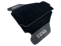 Svarte Bilmatter For Ferrari F430 2004-2009 Med Karbonfiber Lær - AutoWin