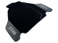 Svarte Bilmatter For Ferrari F430 2004-2009 Med Karbonfiber Lær - AutoWin