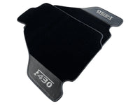 Svarte Bilmatter For Ferrari F430 2004-2009 Med Karbonfiber Lær - AutoWin