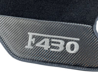 Svarte Bilmatter For Ferrari F430 2004-2009 Med Karbonfiber Lær - AutoWin
