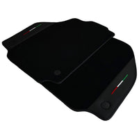 Black Floor Mats for Ferrari F8 Spider (2019-2023) with Leather