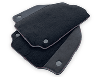 Black Floor Mats For Ferrari F8 Spider 2019-2023 With Alcantara Leather - AutoWin