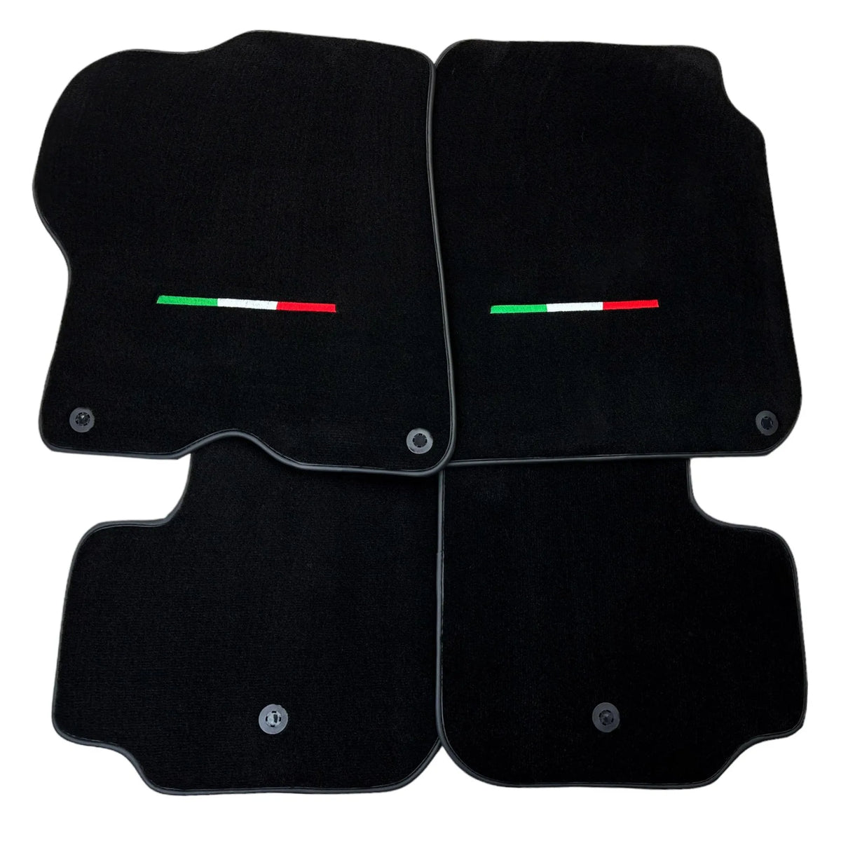 Black Floor Mats For Ferrari GTC4 Lusso (2016-2023) Italian Edition - AutoWin