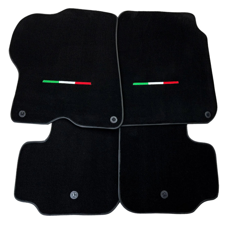 Black Floor Mats For Ferrari GTC4 Lusso (2016-2023) Italian Edition - AutoWin