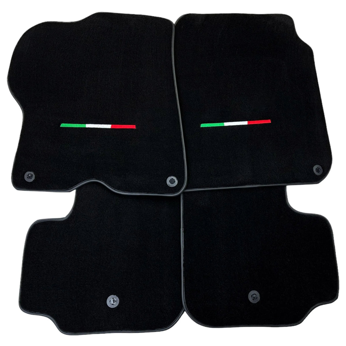 Black Floor Mats For Ferrari GTC4 Lusso (2016-2023) Italian Edition - AutoWin