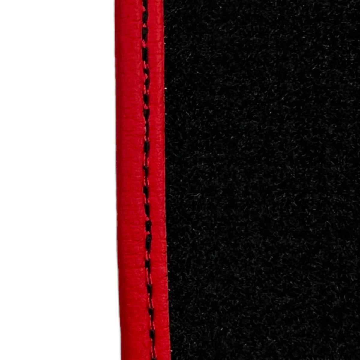 Black Floor Mats For Ferrari GTC4 Lusso (2016-2023) Italian Edition with Red Trim - AutoWin