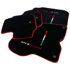 Black Floor Mats For Ferrari GTC4 Lusso (2016-2023) Italian Edition with Red Trim - AutoWin