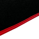 Black Floor Mats For Ferrari GTC4 Lusso (2016-2023) with Leather and Red Trim - AutoWin