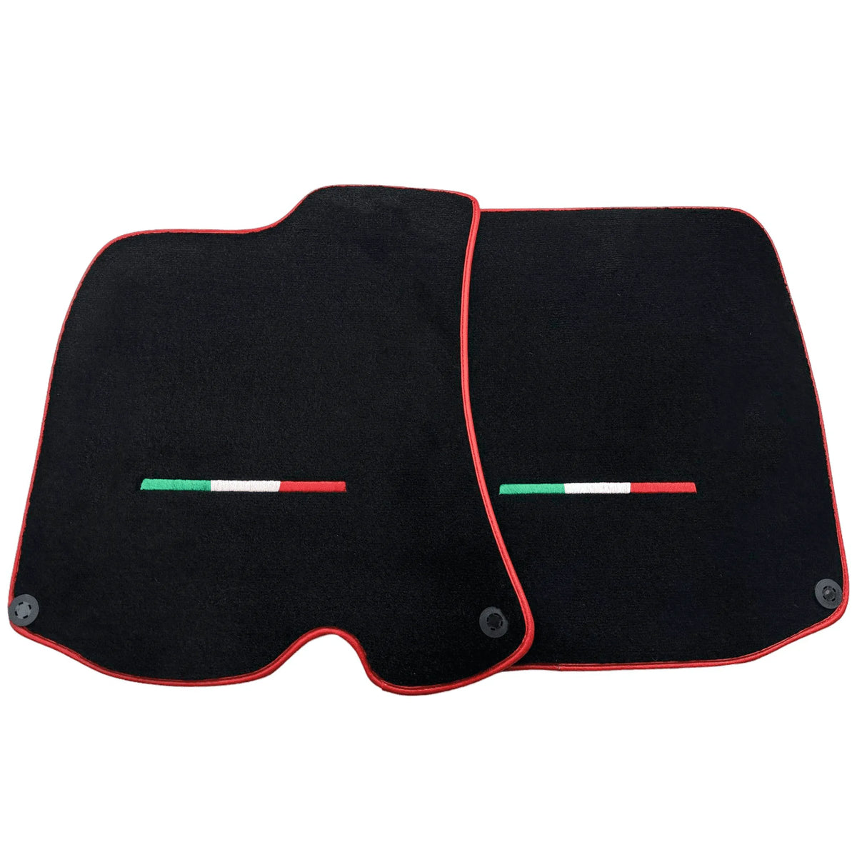 Black Floor Mats for Ferrari Portofino (2018-2023) Italian Edition with Red Trim