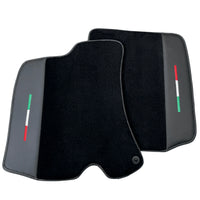 Black Floor Mats for Ferrari Portofino (2018-2023) with Leather - AutoWin