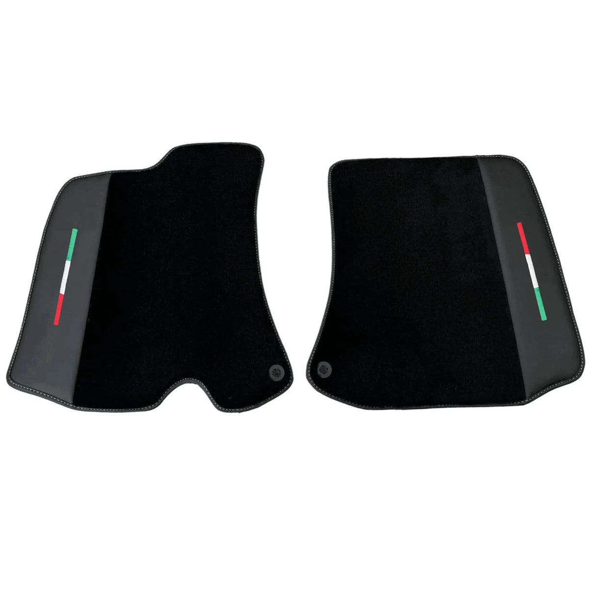Black Floor Mats for Ferrari Portofino (2018-2023) with Leather - AutoWin