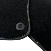 Black Floor Mats for Ferrari Portofino (2018-2023) with Leather