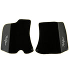 Black Floor Mats For Ferrari Portofino (2018-2023) With Leather and Beige Trim - AutoWin