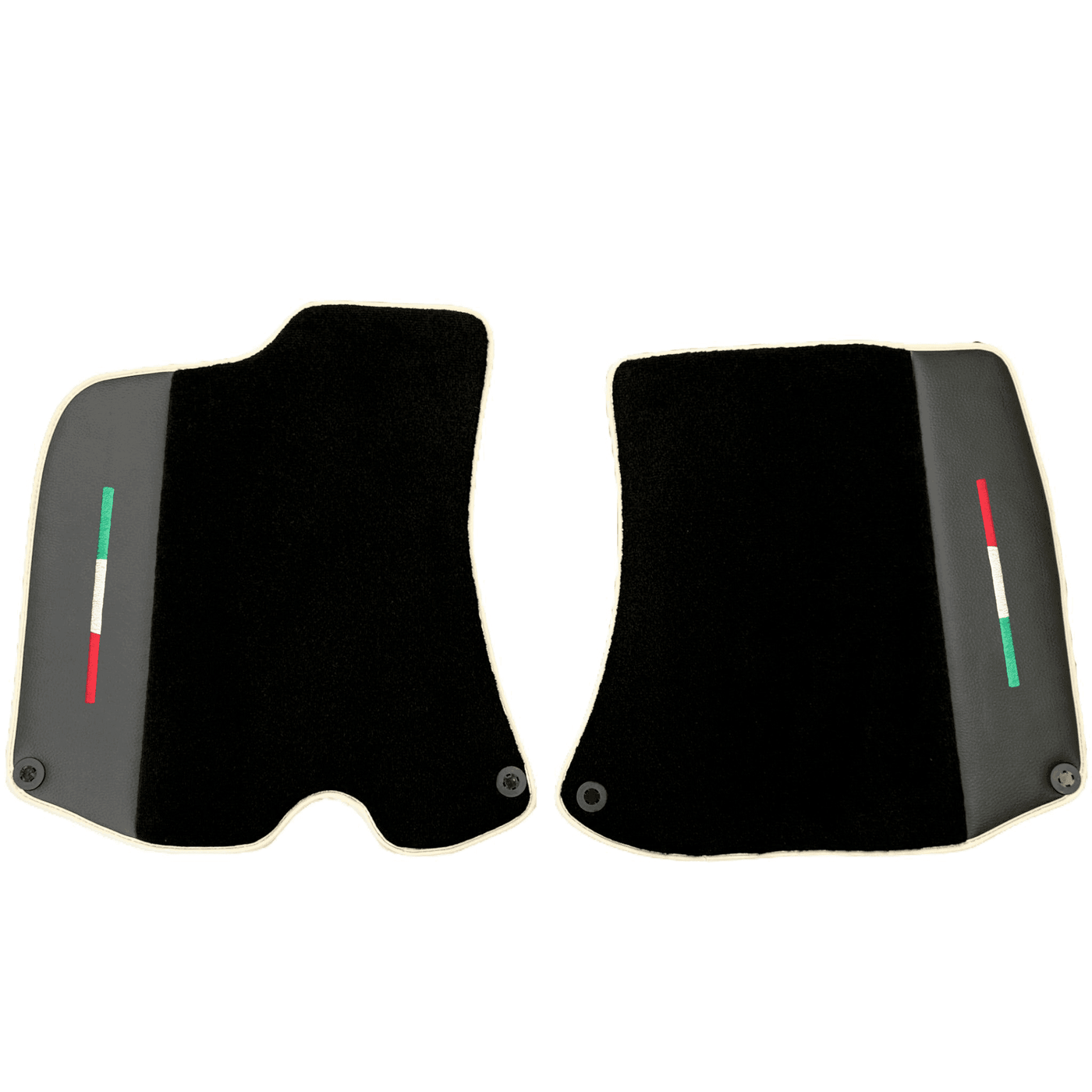 Black Floor Mats for Ferrari Roma (2021-2024) with Leather