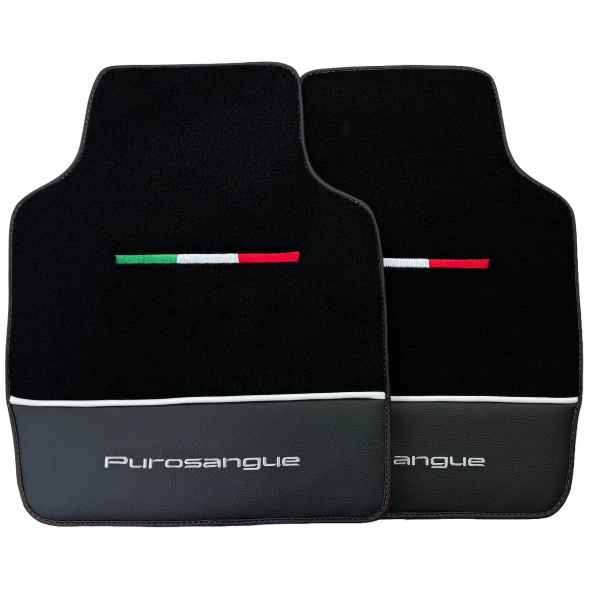 Black Floor Mats for Ferrari Purosangue with Leather - AutoWin