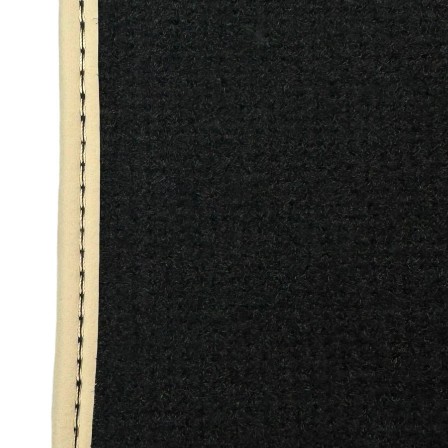 Black Floor Mats for Ferrari Purosangue with Leather and Beige Trim | Italian Edition - AutoWin