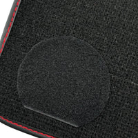 Black Floor Mats for Ferrari Purosangue with Leather and Black Trim | Italian Edition