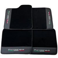 Black Floor Mats for Ferrari Purosangue with Leather and Black Trim | Italian Edition - AutoWin