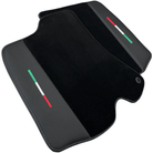 Black Floor Mats for Ferrari Roma (2021-2024) with Leather - AutoWin