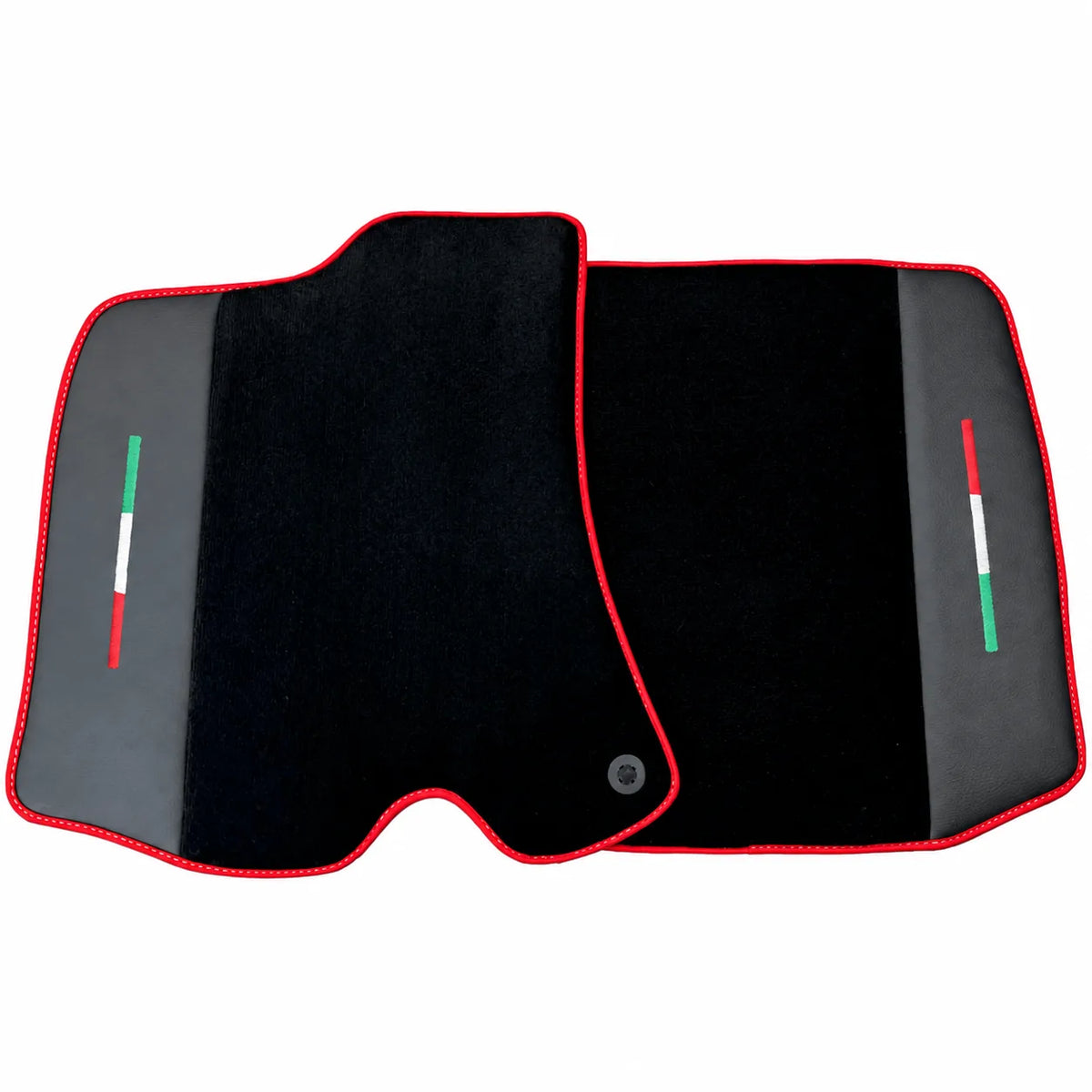 Black Floor Mats for Ferrari Roma (2021-2027) with Leather
