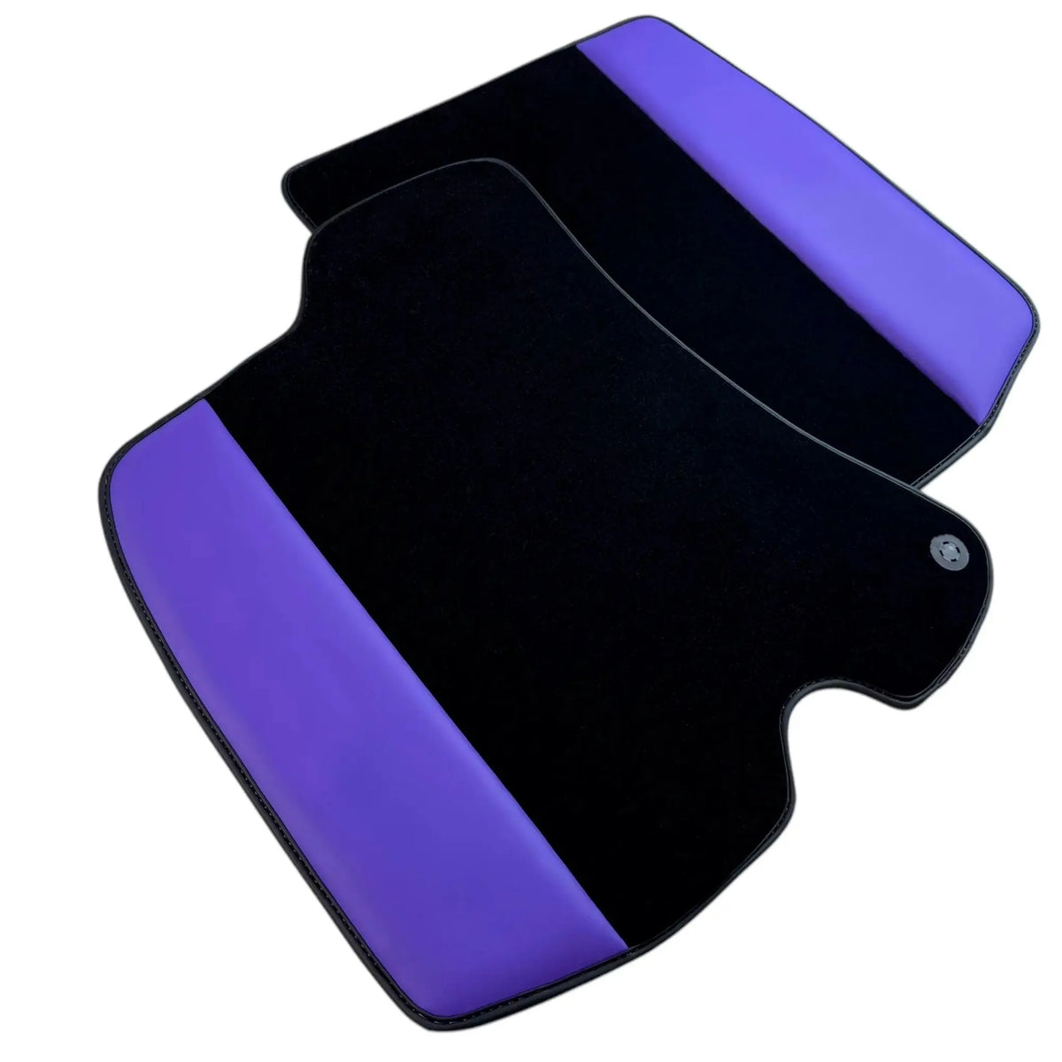 Black Floor Mats for Ferrari Roma (2021-2027) with Purple Leather