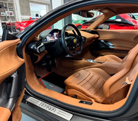 Black Floor Mats for Ferrari SF90 Stradale (2019-2024) with Carbon Fiber | Red Trim